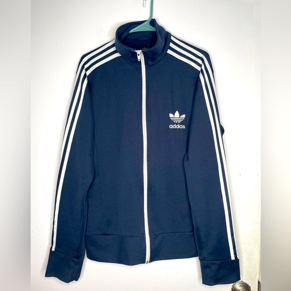 adidas Other - Adidas Mens track jacket. Navy/indigo with 3 classic white stripes. Mens Large